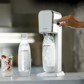 Sodas dzērienu pagatavotājs SodaStream ART balts ar 1L PET pudeli (1013511310)