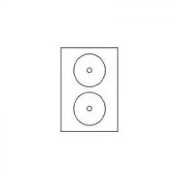 Avery L7676-25 CD/DVD etiķetes - baltas, apaļas 117 mm, 50 gab. (25 loksnes x 2)