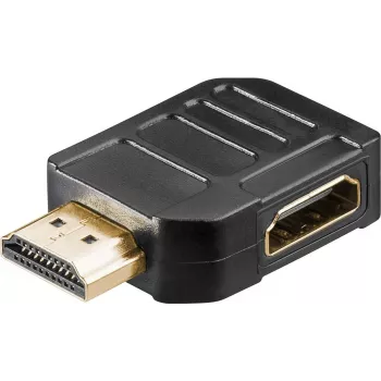 Goobay HDMI™-Winkeladapter 270° horizontāls, 8K @ 60 Hz, zeltīts (65750)