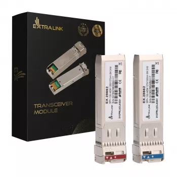 Extralink SFP+ 10G WDM modulis | 10Gbps 1270/1330nm, vienmoda, 2km, pāris