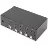 KVM Slēdzis Digitus DS-12883 4 Portu Divu Displeju 4K HDMI USB