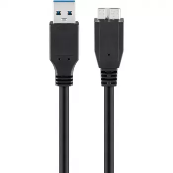 USB A uz Micro-USB B kabelis GOOBAY 95026 — 1,8 m, vīriešu-vīriešu, melns