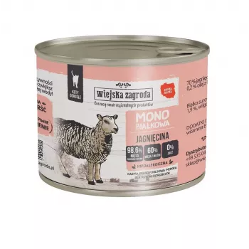 WIEJSKA ZAGRODA Lamb monoprotein kaķu barība slapjā - 200g