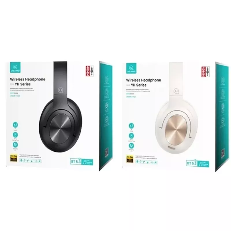 Usams Bluetooth 5.3 austiņas Over-Ear US-YH sērija Melnas TDLYEJYS01