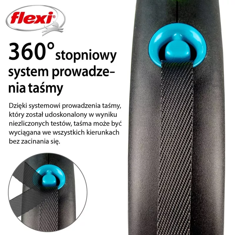 Flexi Automātiskā pavada Black Design S 5 m, Zila