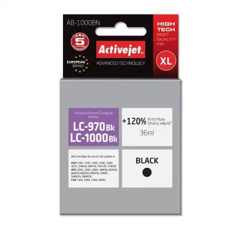 Activejet AB-1000BN tinte (aizstāj Brother LC1000/LC970Bk; Supreme; 35 ml; melna)