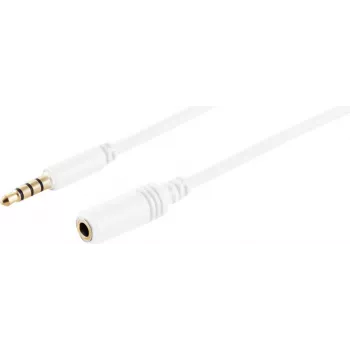 ShiverPeaks 33112 4-polu audio pagarinājuma kabelis, 2 m, balts