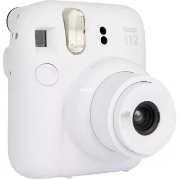 Momentkamera Fujifilm Instax Mini 12 Balta — 86×54 mm izdrukas, 60 mm fokusa attālums, AA baterija
