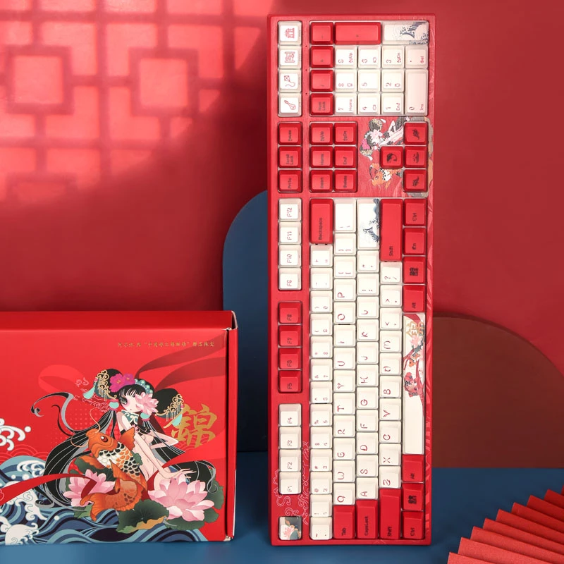 Varmilo VEA108 Koi spēļu tastatūra, MX-Brown, balts LED - US izkārtojums