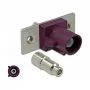 Koaksiālais savienotājs DELOCK 89819 FAKRA D vīrišķais, apzeltīti kontakti, 21,2×24×7,5 mm