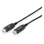 DIGITUS HDMI AOC hibrīda optiskās šķiedras kabelis UHD 8K 50 m