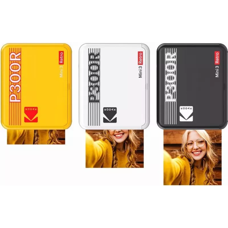 Printeris Kodak Mini 3 Square Retro Pass Photo Printing Technology Dzeltens