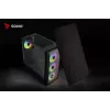 PC korpuss SAVIO Noctis Flow RGB — Cube, ATX/Mini-ITX, 3x 120 mm priekšējie ventilatori, rūdīta stikla sāns, max GPU 35 cm