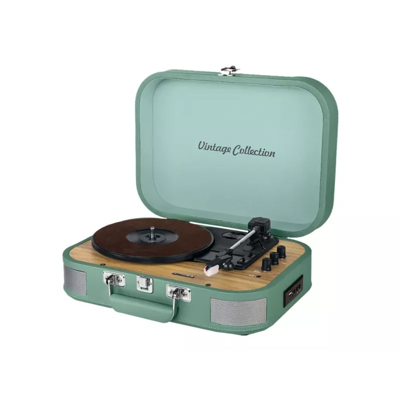 Muse Vintage Collection MT-201 WG digitālais atskaņotājs, platespēlētājs, digitālais ierakstītājs, Bluetooth audio uztvērējs, 10W