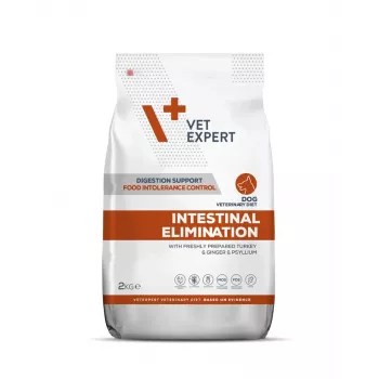Sausā suņu barība VETEXPERT Veterinary Diet Intestinal Elimination, veterinārā formula, 2 kg, tītars, 31% olbaltumvielas