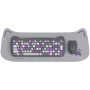 Bezvadu tastatūras un peles komplekts CANYON HSET-W6 Kitty Edition – violets