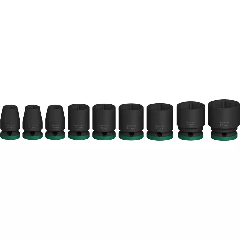 Uzgriežņu atslēgu uzgaļu komplekts Bosch Powertools PRO 1/2 collu 9 gab., melns