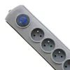 Qoltec 50168 pārsprieguma aizsargs 8 kontaktligzdas 230 V 3 m pelēks