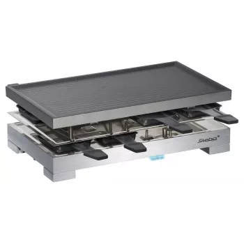 Steba RC 68 Raclette grils - 1.2 kW - Melns/Nerūsējošais tērauds