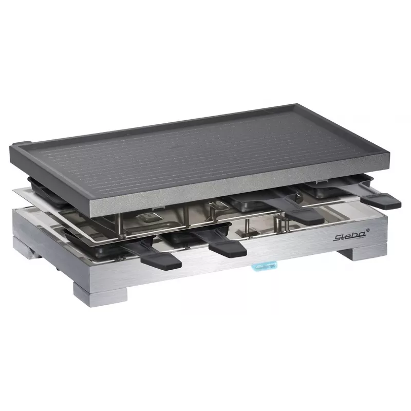 Steba RC 68 Raclette grils - 1.2 kW - Melns/Nerūsējošais tērauds