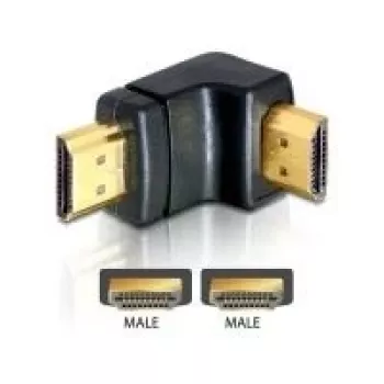 HDMI Adapteris Vīrišķais 90° Uz Leju DeLOCK 65073