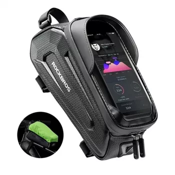 Rockbros B68 Velosipēda rāmja soma ar telefona kabatu 1.7l Melna