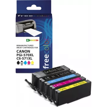 Komplekts Freecolor Canon PGI-570XL melns + CLI-571XL BK/C/M/Y