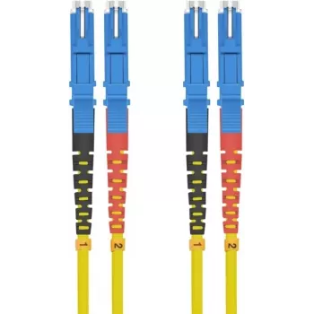 Šķiedru optikas savienotājkabelis helos E2000/E2000 Duplex 9/125µm OS2 0,5 m