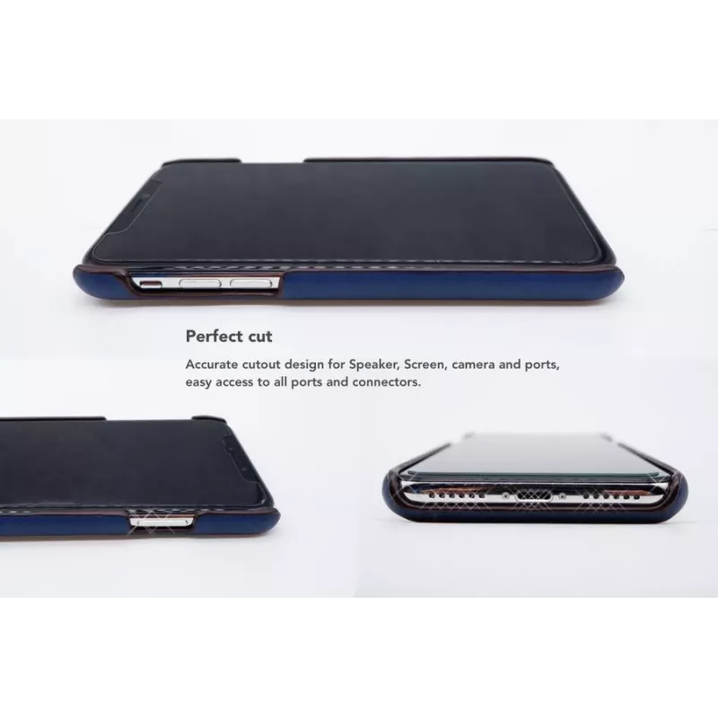 VixFox Card Slot Back Shell iPhone XSMAX, tumši zils, mugurējais vāciņš ar integrētu kabatiņu kartei