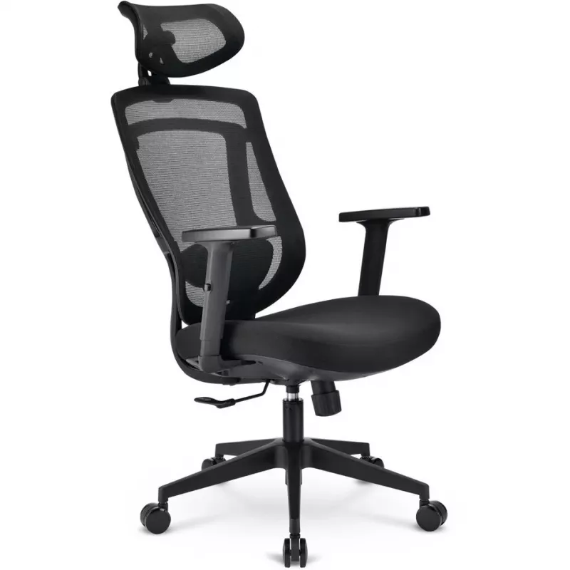 Biroja krēsls Sharkoon OfficePal C10 — melns, ergonomisks, regulējams augstums