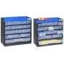 Mazu detaļu organizators allit 464610, plastmasas glabāšanas kaste 300x285x135 mm, melna/zila