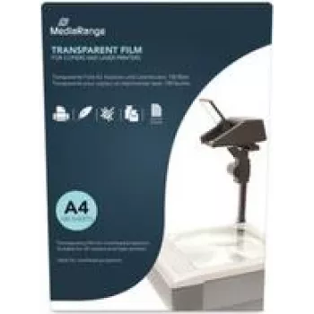 Over Head Projector plēve MediaRange MRINK160 A4 abpusēji pārklāta caurspīdīgā plēve