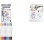 EBERHARD FABER Duo Fineliner dažādās krāsās 0,4 mm, 10 gab. (551510)