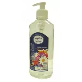 Šķidrās ziepes ar glicerīnu, ziedu smarža (bez krāsvielām), ar dozatoru, 500 ml