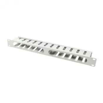LogiLink Kabeļu organizētājs, gaiši pelēks RAL 7035, 1U, 48.3 cm (19 inch)