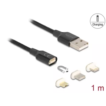 USB kabelis DeLOCK 88165 1 m USB A Melns