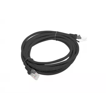 Pievienošanas kabelis UTP Lanberg PCU6-10CC-0300-BK (RJ45 - RJ45, 3m, UTP, Cat. 6, Melns)