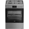 BEKO Plīts FBMA61330GXDT | Gāzes virsma + Elektriskā cepeškrāsns | 60 cm | Nerūsējošais tērauds