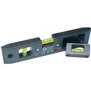 C.K Tools T3482 210m Melns kabatas līmenis ar magnētisku pamatni un noņemamu mini līmeni