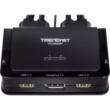 Trendnet TK-220DPI KVM slēdzis Melns (TK-220DPi)