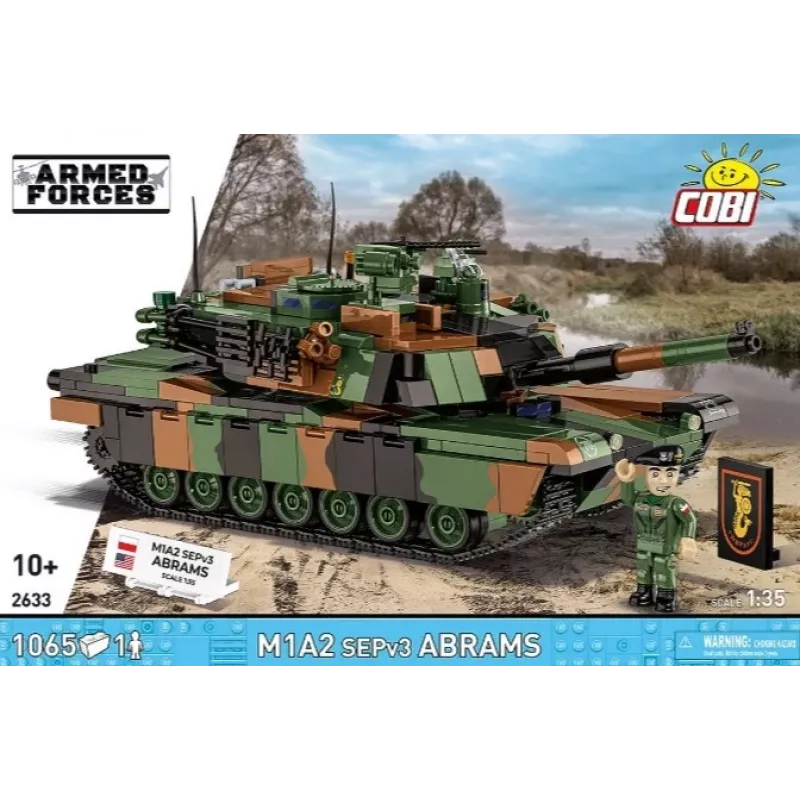 Konstruktors Cobi M1A2 SEPV3 Abrams ar 1065 klucīšiem