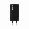 Sienas lādētājs CANYON OnCharge 30CL 30W PD 1 ports EU spraudnis Melns