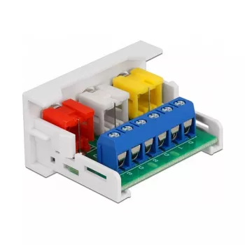 DeLOCK Easy 45 modulis 3 x RCA ligzda 22.5 x 45 mm