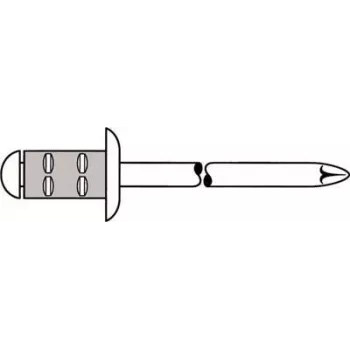 Aklā kniede GESIPA Polygrip 4.8×25 Al/Tērauds, satvēriens 11.0–19.5 mm — iepakojums 250 gab.