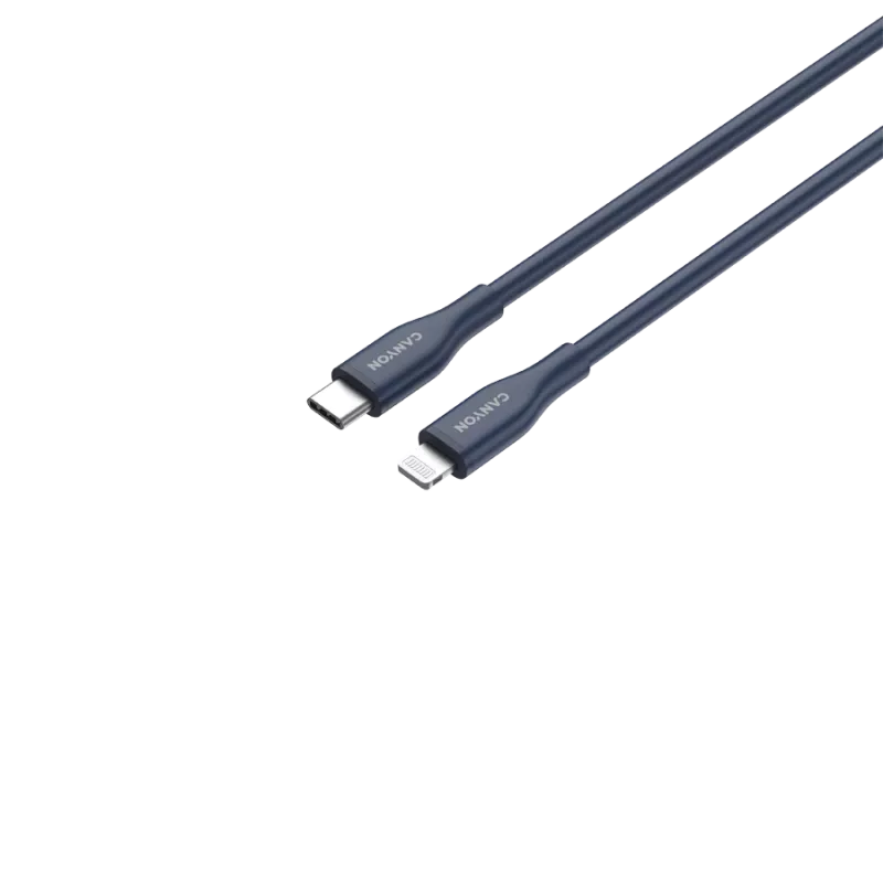 USB-C uz Lightning kabelis CANYON CLNM60 60W MFi 1 m silikona zils