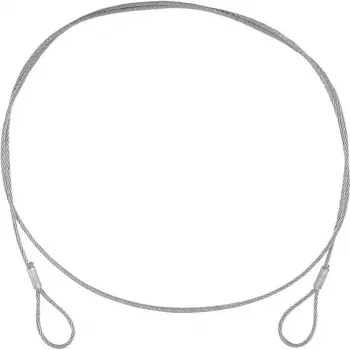 Tērauda trosis EUROLITE 58010422 900 x 3 mm sudraba, bez savienotāja