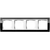 GIRA 4fach Rahmen Event Klar, Standard 55, System 55 Schwarz 0214733