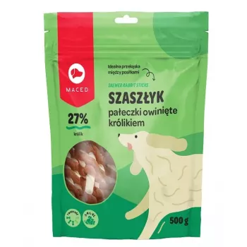 MACED truša ādā ietītas ādas nūjas suņiem - košļājamā gardums - 500 g