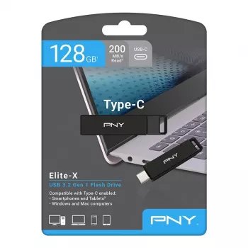 Pendrive 128GB USB-C 3.2 PNY Elite-X