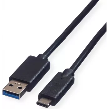 Secomp 11.44.9011 USB kabelis 1 m USB 3.2 Gen 1 (3.1 Gen 1) USB A USB C Melns